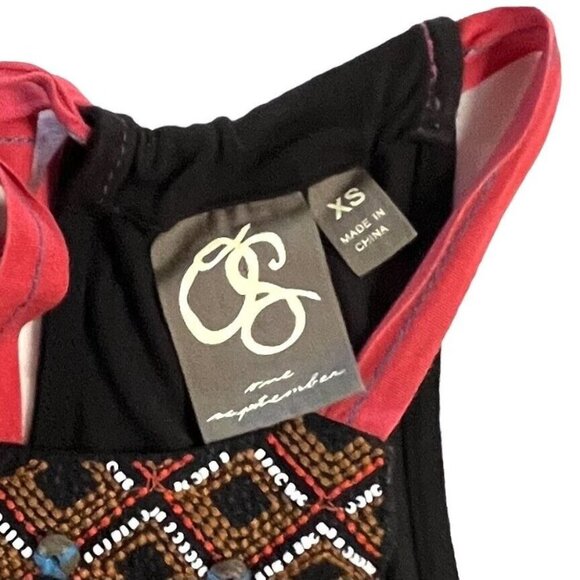 Anthropologie One September Nala Tank‎ Sz XS Multi Paisley Embroidered (L10257) - Picture 6 of 8